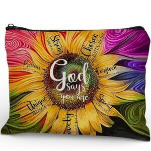 NEW - 003 Christian Bible Makeup Bag Pouch - Cosmetic Bags - LARGE